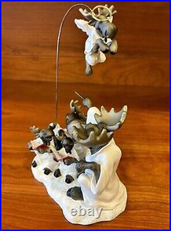 BIG SKY CARVERS MOUNTAIN MOOSES CHOIR OF MOOSE CHRISTMAS FIGURINE with ANGEL RARE