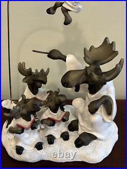 BIG SKY CARVERS MOUNTAIN MOOSES CHOIR OF MOOSE CHRISTMAS FIGURINE with ANGEL RARE