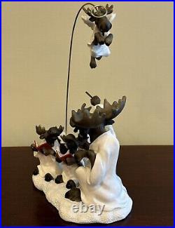 BIG SKY CARVERS MOUNTAIN MOOSES CHOIR OF MOOSE CHRISTMAS FIGURINE with ANGEL RARE