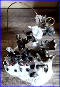 BIG SKY CARVERS MOUNTAIN MOOSES CHOIR OF MOOSE CHRISTMAS FIGURINE with ANGEL RARE