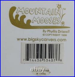 BIG SKY CARVERS MOUNTAIN MOOSES CHOIR OF MOOSE CHRISTMAS FIGURINE with ANGEL RARE