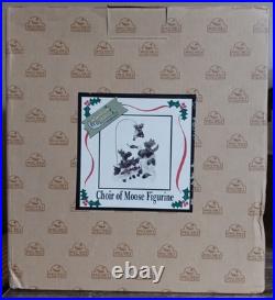 BIG SKY CARVERS MOUNTAIN MOOSES CHOIR OF MOOSE CHRISTMAS FIGURINE with ANGEL RARE