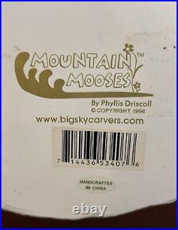 BIG SKY CARVERS MOUNTAIN MOOSES CHOIR OF MOOSE CHRISTMAS FIGURINE with ANGEL RARE