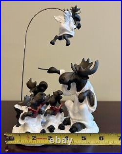 BIG SKY CARVERS MOUNTAIN MOOSES CHOIR OF MOOSE CHRISTMAS FIGURINE with ANGEL RARE