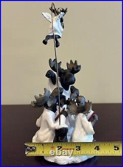 BIG SKY CARVERS MOUNTAIN MOOSES CHOIR OF MOOSE CHRISTMAS FIGURINE with ANGEL RARE