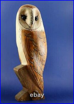 BIG SKY CARVERS Masters Edition Woodcarving Life Size Barn Owl Raptor Numbered