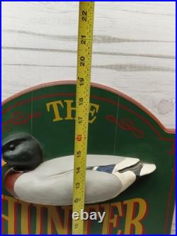 BIG SKY CARVERS The Duck Hunter Is Home/Hunting 3D Duck Decoy WOOD SIGN 19x16