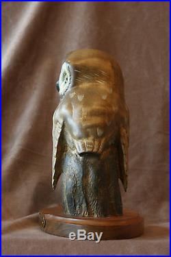 Big Sky Carvers Wood Owl By Ken White #145/1250 Evening Tracker