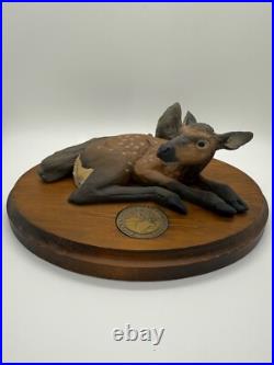 BIG SKY Carvers Baby Elk Sculpture by Glenn Swanson