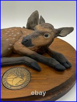 BIG SKY Carvers Baby Elk Sculpture by Glenn Swanson