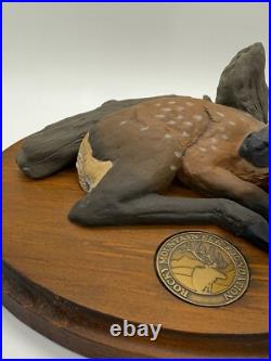 BIG SKY Carvers Baby Elk Sculpture by Glenn Swanson