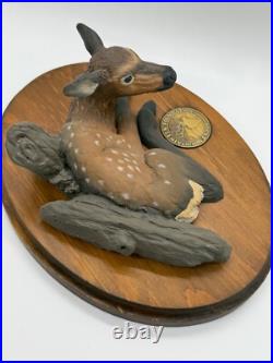 BIG SKY Carvers Baby Elk Sculpture by Glenn Swanson
