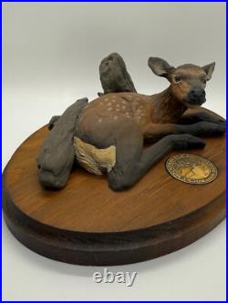 BIG SKY Carvers Baby Elk Sculpture by Glenn Swanson