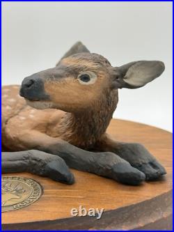 BIG SKY Carvers Baby Elk Sculpture by Glenn Swanson
