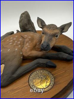 BIG SKY Carvers Baby Elk Sculpture by Glenn Swanson