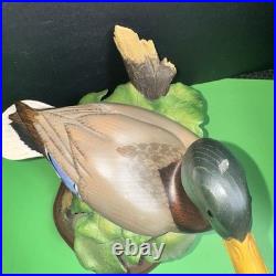 BIG SKY Carvers Limited Ed. Mallard Wood Duck Sculpture #314/1250 Hand Carved