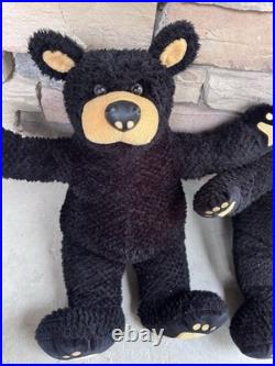 BearFoots Bear Plush Black Big Sky Carvers Artist Jeff Fleming 1996 17 LOT of 2