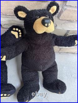 BearFoots Bear Plush Black Big Sky Carvers Artist Jeff Fleming 1996 17 LOT of 2