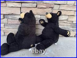 BearFoots Bear Plush Black Big Sky Carvers Artist Jeff Fleming 1996 17 LOT of 2
