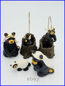 BearFoots Beartivity I Jeff Fleming Nativity Figurine Set Big Sky Carvers with Box