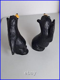 BearFoots Jeff Fleming Big Sky Carvers SIMON and SCHUSTER Black Bear Bookends