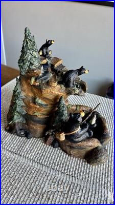 BearFoots Mountain Fountain Tabletop Fountain Electric Indoor Resin Forest Decor