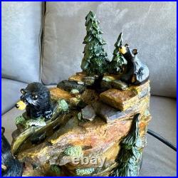BearFoots Mountain Fountain Tabletop Fountain Electric Indoor Resin Forest Decor
