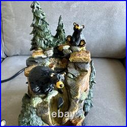 BearFoots Mountain Fountain Tabletop Fountain Electric Indoor Resin Forest Decor