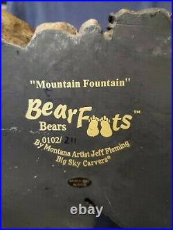 BearFoots Mountain Fountain by Big Sky Carvers Artist Jeff Fleming