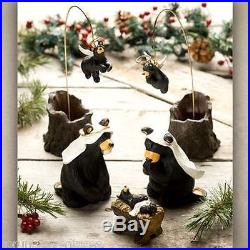 BearFoots Nativity Set Beartivity Big Sky Carvers 50410 Jeff Fleming Black Bears