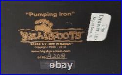 BearFoots Pumping Iron by Montana's Jeff Fleming of Big Sky Carvers #0110-A208