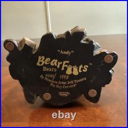 BearFoots by Jeff Fleming Mini Bears on Tree Figurine with Box Big Sky Carvers