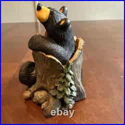 BearFoots by Jeff Fleming Mini Bears on Tree Figurine with Box Big Sky Carvers