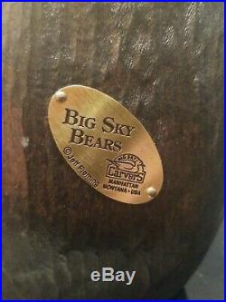 Bearfoots Bear Jeff Fleming Big Sky Carvers Large Standing Bear with Fish 15