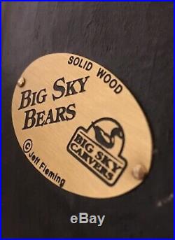 Bearfoots Bear Jeff Fleming Big Sky Carvers Large Standing Waving Bear 12 Cabin