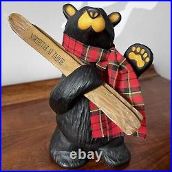 Bearfoots Bear Northstar at Tahoe Skis Figurine Big Sky Carvers Al Pine Skiing