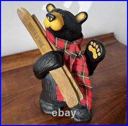 Bearfoots Bear Northstar at Tahoe Skis Figurine Big Sky Carvers Al Pine Skiing