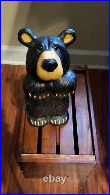 Bearfoots Bear Toy or Kindling Box by Montana Artist Jeff Fleming-very Cute