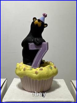 Bearfoots Bears By Jeff Fleming Happy Birthday Cupcake Figurines Big Sky Carvers
