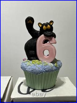 Bearfoots Bears By Jeff Fleming Happy Birthday Cupcake Figurines Big Sky Carvers