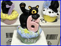Bearfoots Bears By Jeff Fleming Happy Birthday Cupcake Figurines Big Sky Carvers