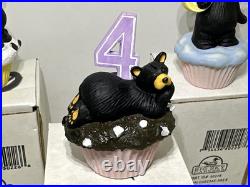 Bearfoots Bears By Jeff Fleming Happy Birthday Cupcake Figurines Big Sky Carvers