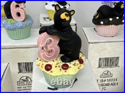 Bearfoots Bears By Jeff Fleming Happy Birthday Cupcake Figurines Big Sky Carvers