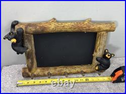 Bearfoots Bears By Jeff Fleming MARK & DUSTY Chalkboard KEY RACK Coat Hook FRAME