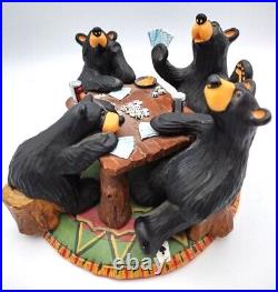 Bearfoots Bears CARD SHARKS Poker FIGURINE Jeff Fleming Big Sky CarversCheaters