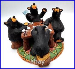 Bearfoots Bears CARD SHARKS Poker FIGURINE Jeff Fleming Big Sky CarversCheaters