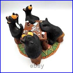 Bearfoots Bears CARD SHARKS Poker FIGURINE Jeff Fleming Big Sky CarversCheaters