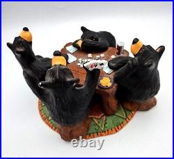 Bearfoots Bears CARD SHARKS Poker FIGURINE Jeff Fleming Big Sky CarversCheaters