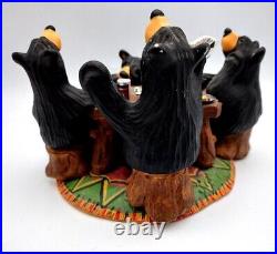 Bearfoots Bears CARD SHARKS Poker FIGURINE Jeff Fleming Big Sky CarversCheaters