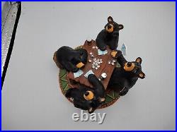 Bearfoots Bears CARD SHARKS Poker FIGURINE Jeff Fleming Big Sky CarversCheaters